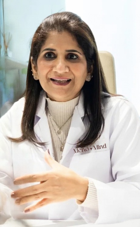 Dr Priyanka Mehta, MenoMind founder and integrative gynaecologist, in consultation